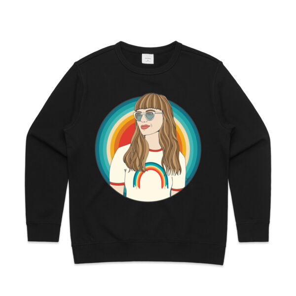 Retro Vibes - AS Colour Womens Premium Crew Thumbnail