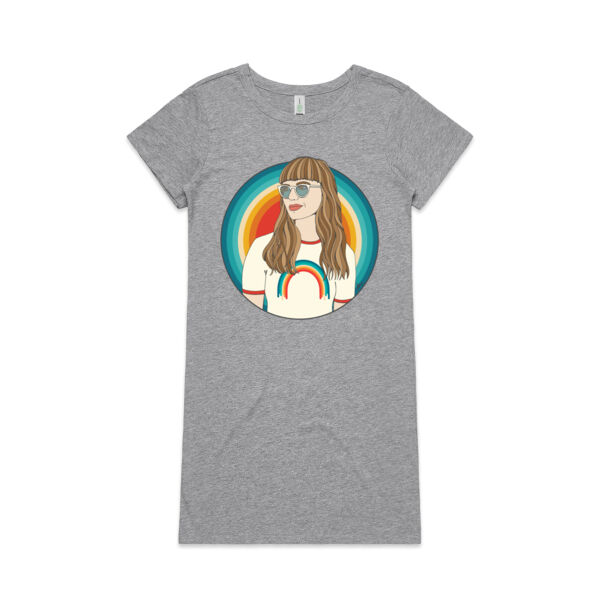 Retro Vibes - AS Colour Womens Mika Organic Short Sleeved Dress Thumbnail