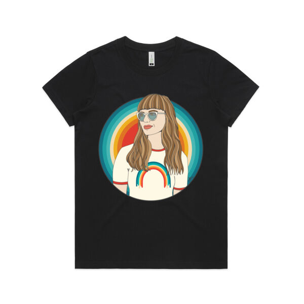 Retro Vibes - AS Colour Womens Maple Organic Tee Thumbnail