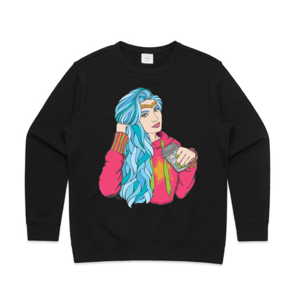 A Good Day to Be Divine - AS Colour Womens Premium Crew Thumbnail