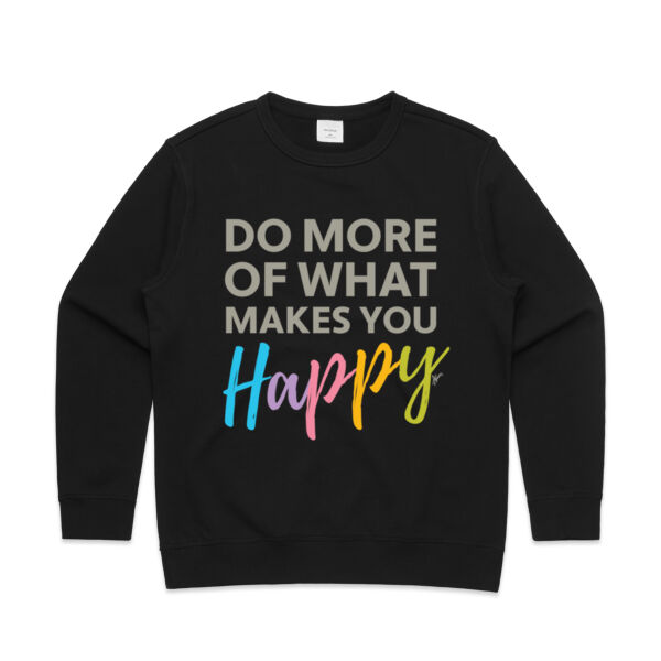 Do More Happy - AS Colour Womens Premium Crew Thumbnail