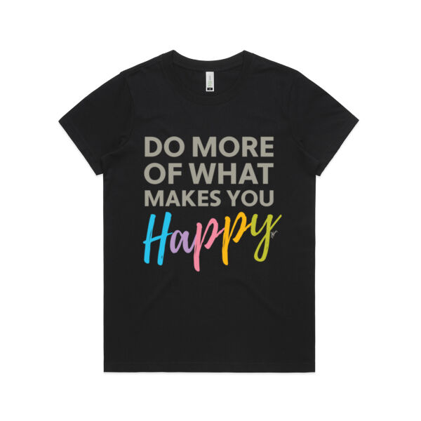 Do More Happy - AS Colour Womens Maple Organic Tee Thumbnail